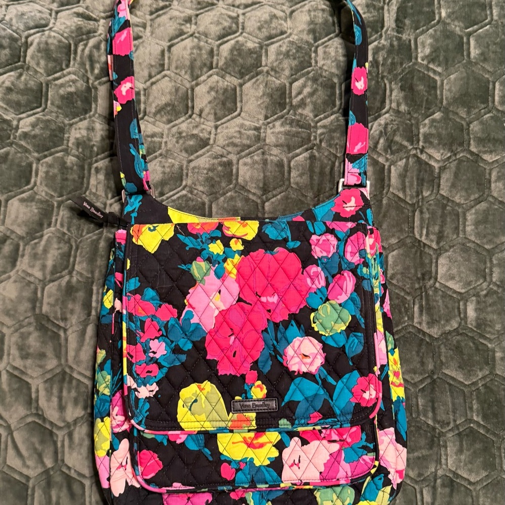 Vera Bradley Black Floral Crossbody Bag